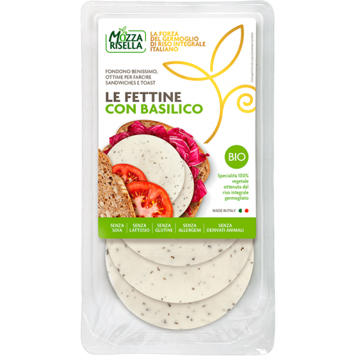 VEGAN Τυρί σε φέτες με βασιλικό 80g