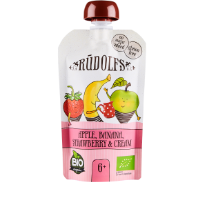 Baby puree with Apple, Banana, Strawberry and Cream 6+ months (110g)